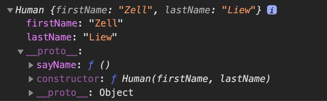 Prototypal Delegation with Constructors.